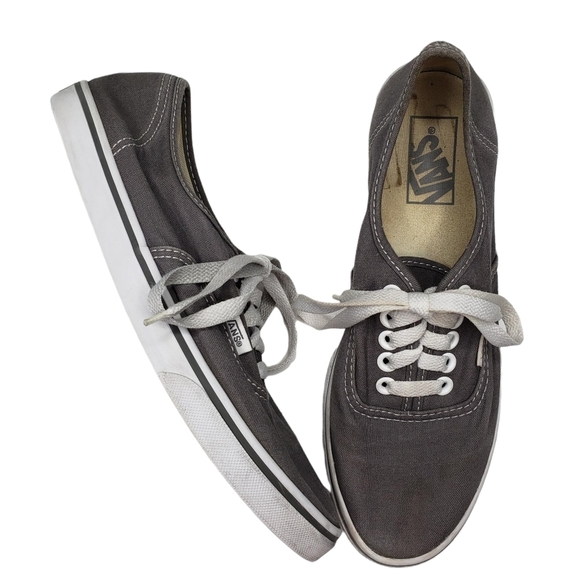 VANS | Neutral Gray Canvas Low Top Classic Street Skateboard Sneakers Womens 7.5 - Picture 1 of 11